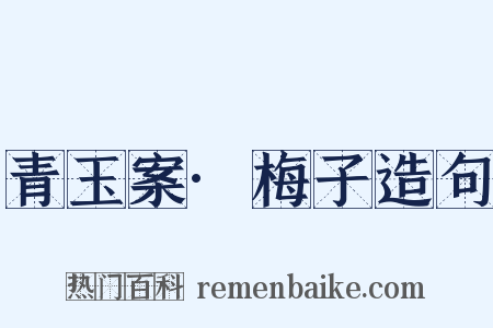 青玉案·梅子造句是什么意思的图片